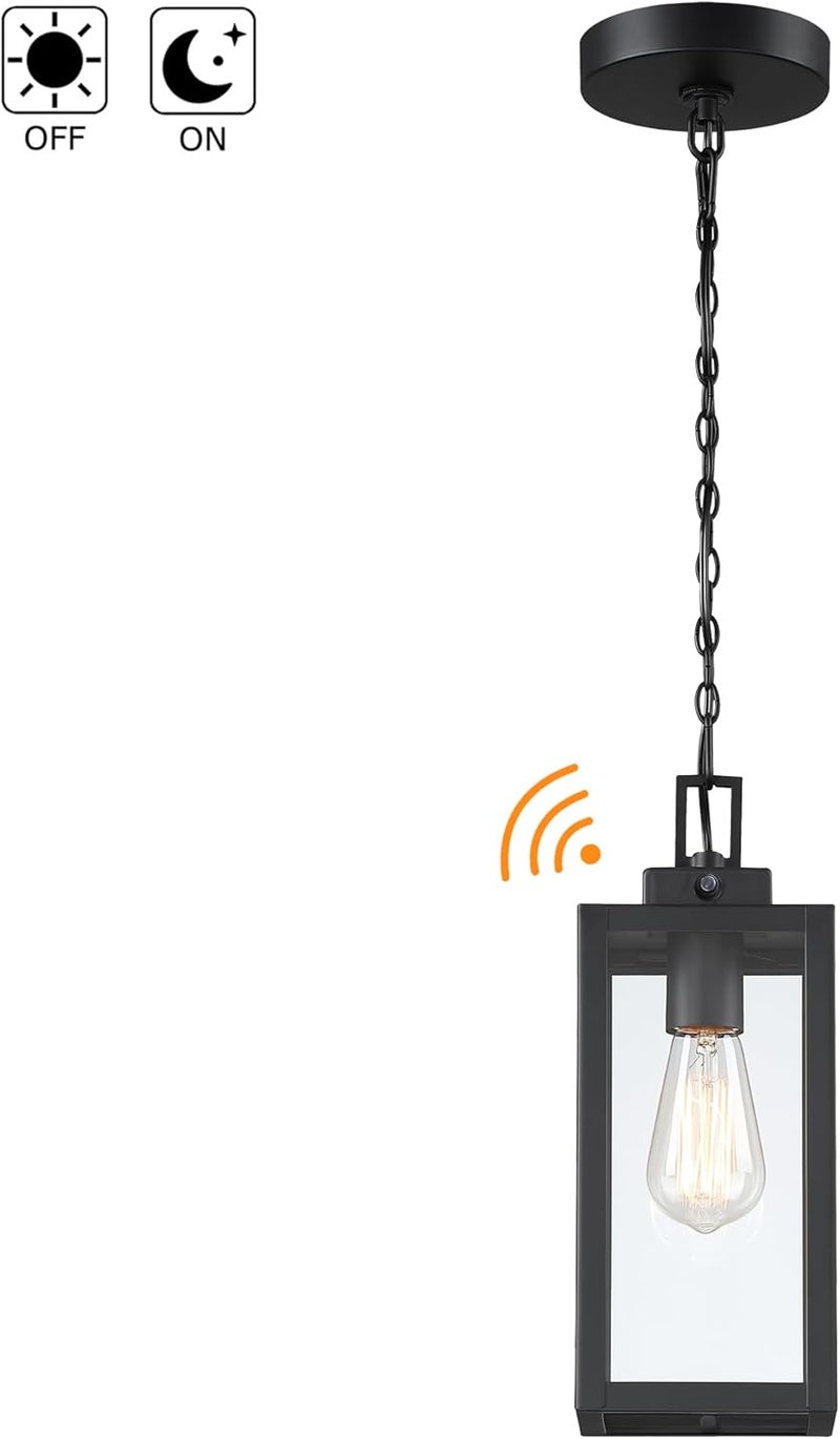 Faymart lighting ضوء معلق خارجي 13 بوصة من الغسق حتى الفجر للمدخل ضوء معلق للباب الأمامي مع جهاز استشعار ضوء فوتوسيلي - Image 5